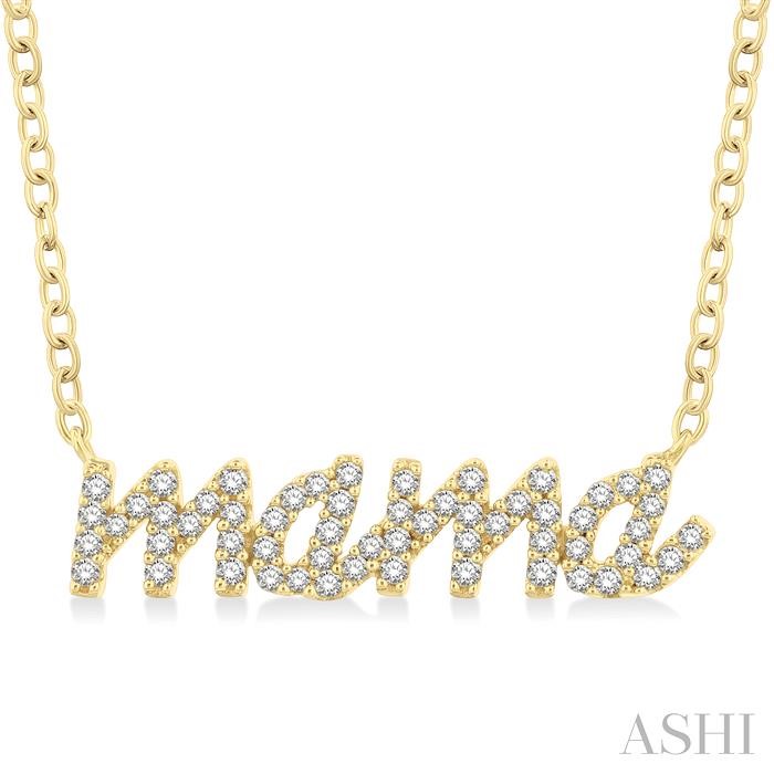 SCRIPT 'MAMA' DIAMOND NECKLACE