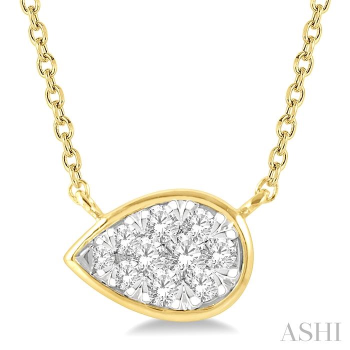 PEAR SHAPE EAST-WEST LOVEBRIGHT ESSENTIAL DIAMOND PENDANT