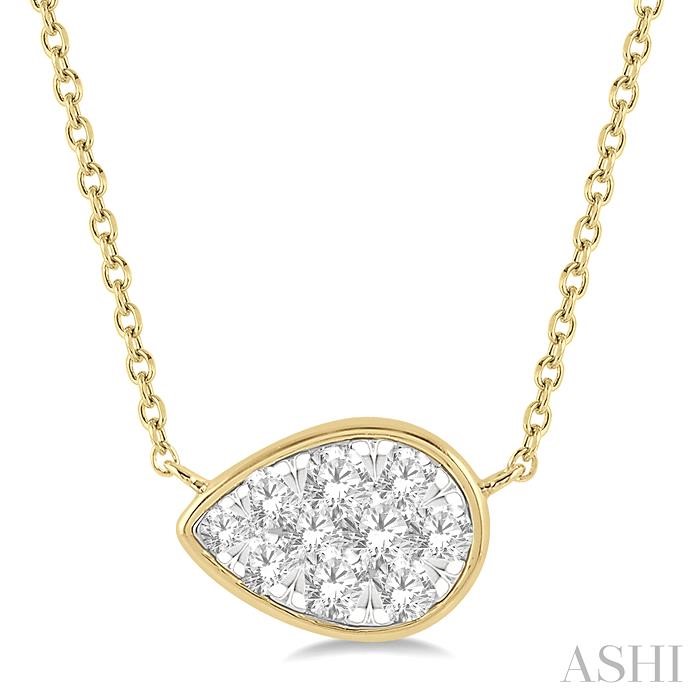 PEAR SHAPE EAST-WEST LOVEBRIGHT ESSENTIAL DIAMOND PENDANT