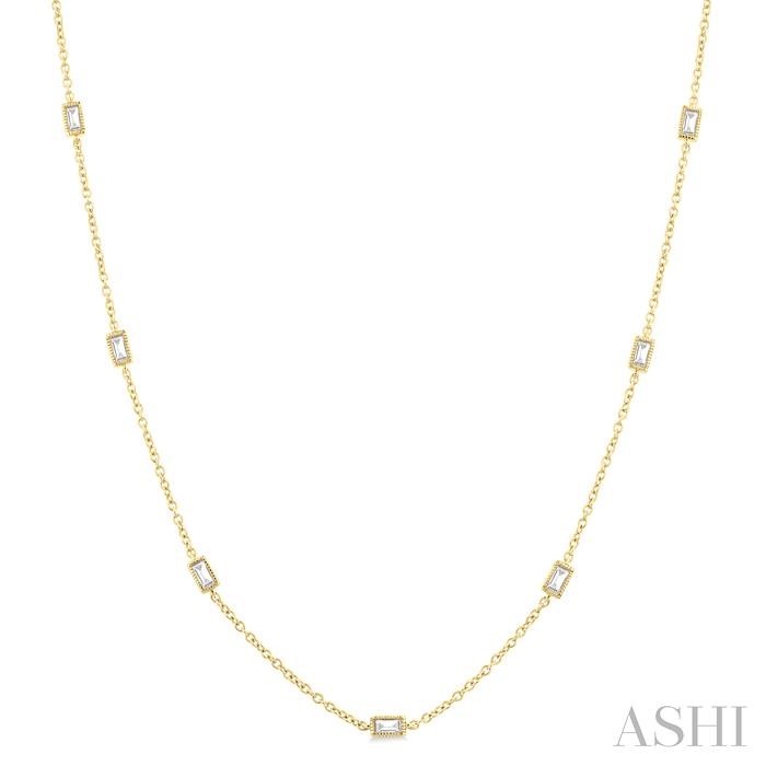 BAGUETTE DIAMOND STATION NECKLACE