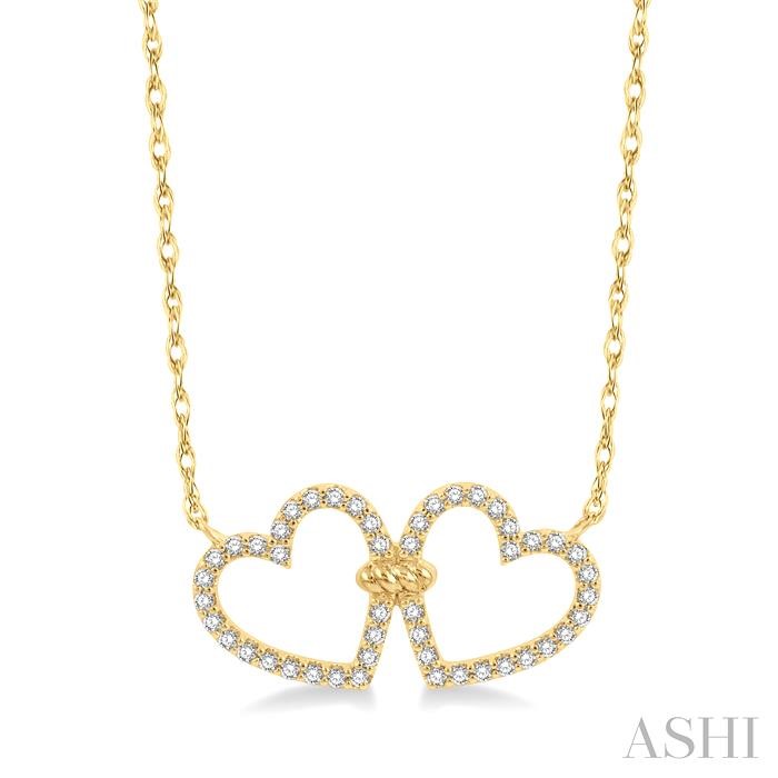 TWIN HEART SHAPE DIAMOND NECKLACE