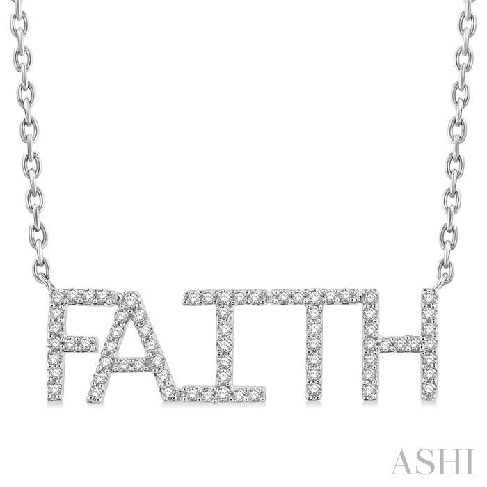 BLOCK 'FAITH' DIAMOND NECKLACE