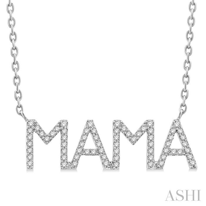 BLOCK 'MAMA' DIAMOND NECKLACE