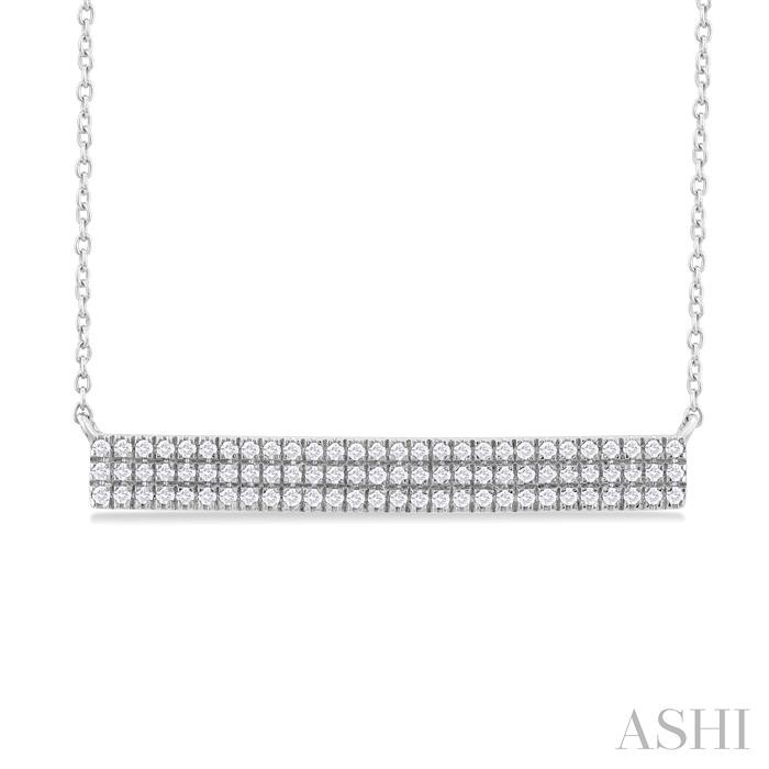 THREE ROW BAR DIAMOND NECKLACE