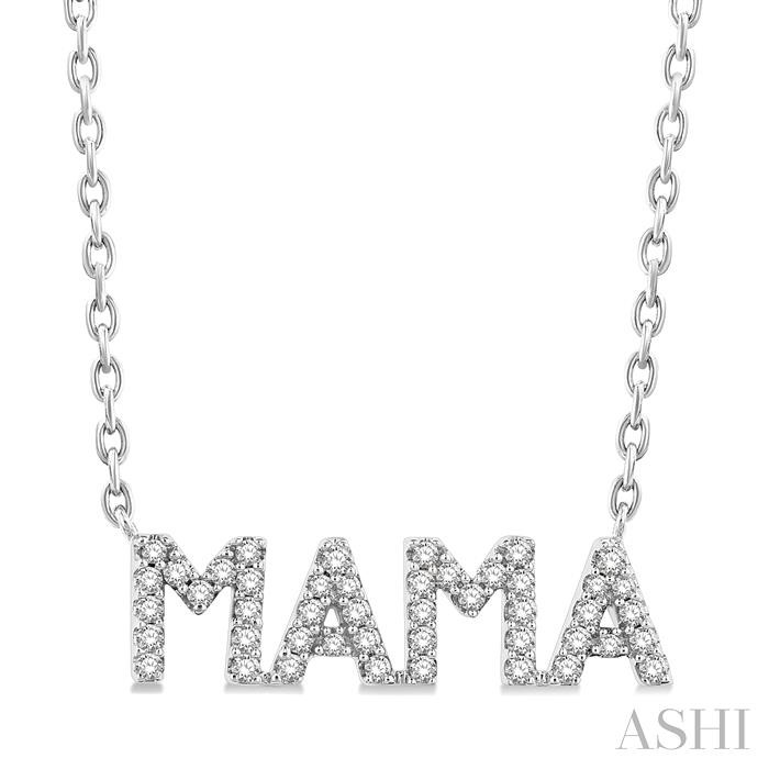 BLOCK 'MAMA' DIAMOND NECKLACE