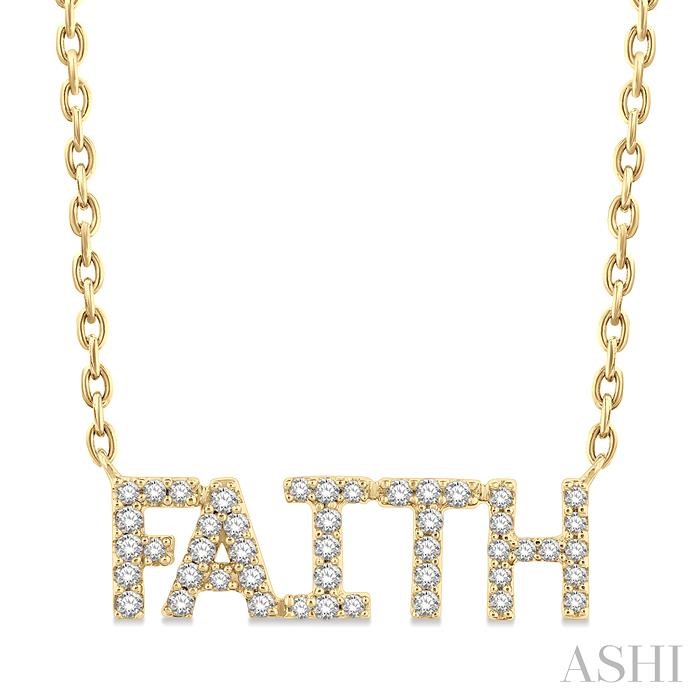 BLOCK 'FAITH' DIAMOND NECKLACE