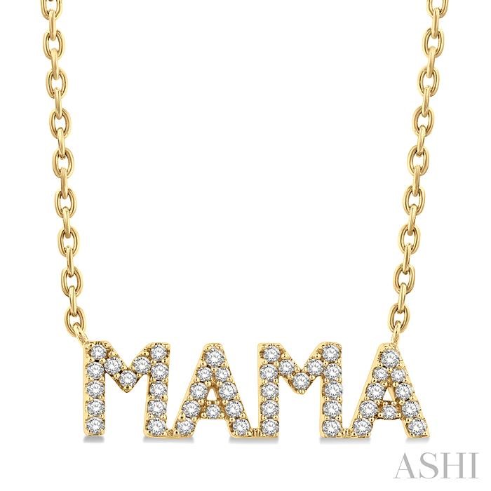 BLOCK 'MAMA' DIAMOND NECKLACE