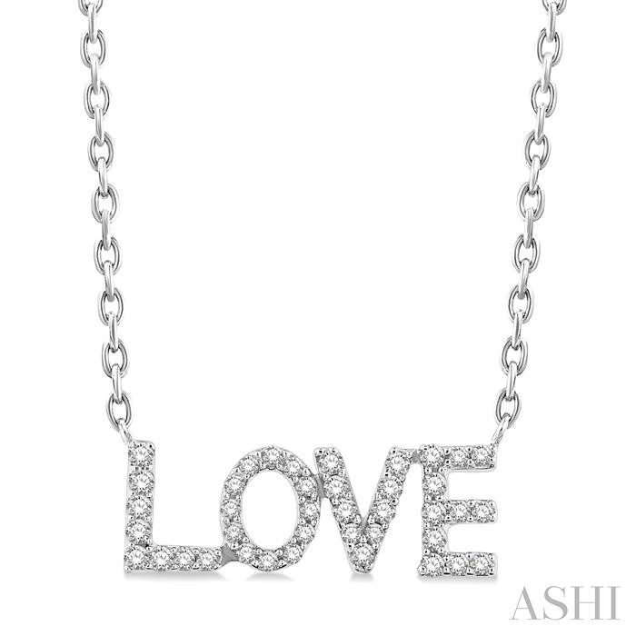 BLOCK 'LOVE' DIAMOND NECKLACE