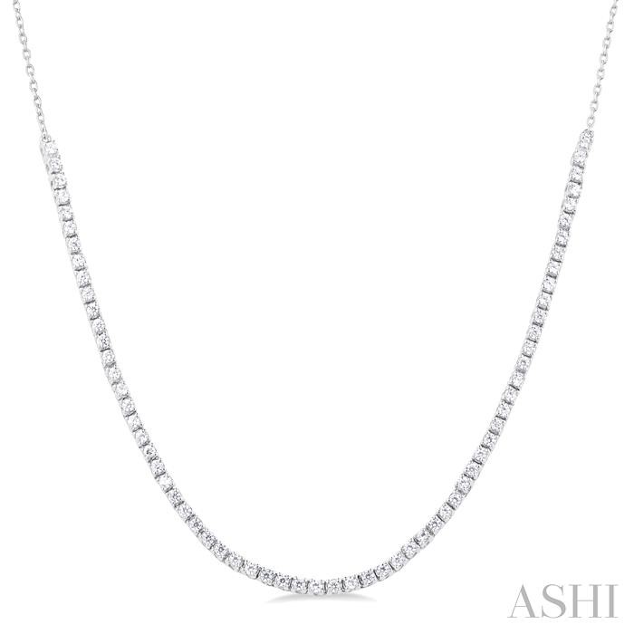 HALFWAY DIAMOND TENNIS NECKLACE